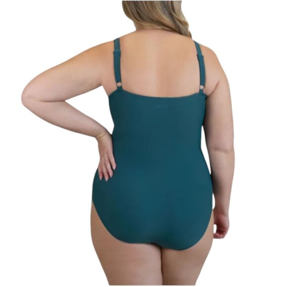 NEW Roots One-Piece Swimsuit | Square Teal - Picture 4 of 8
